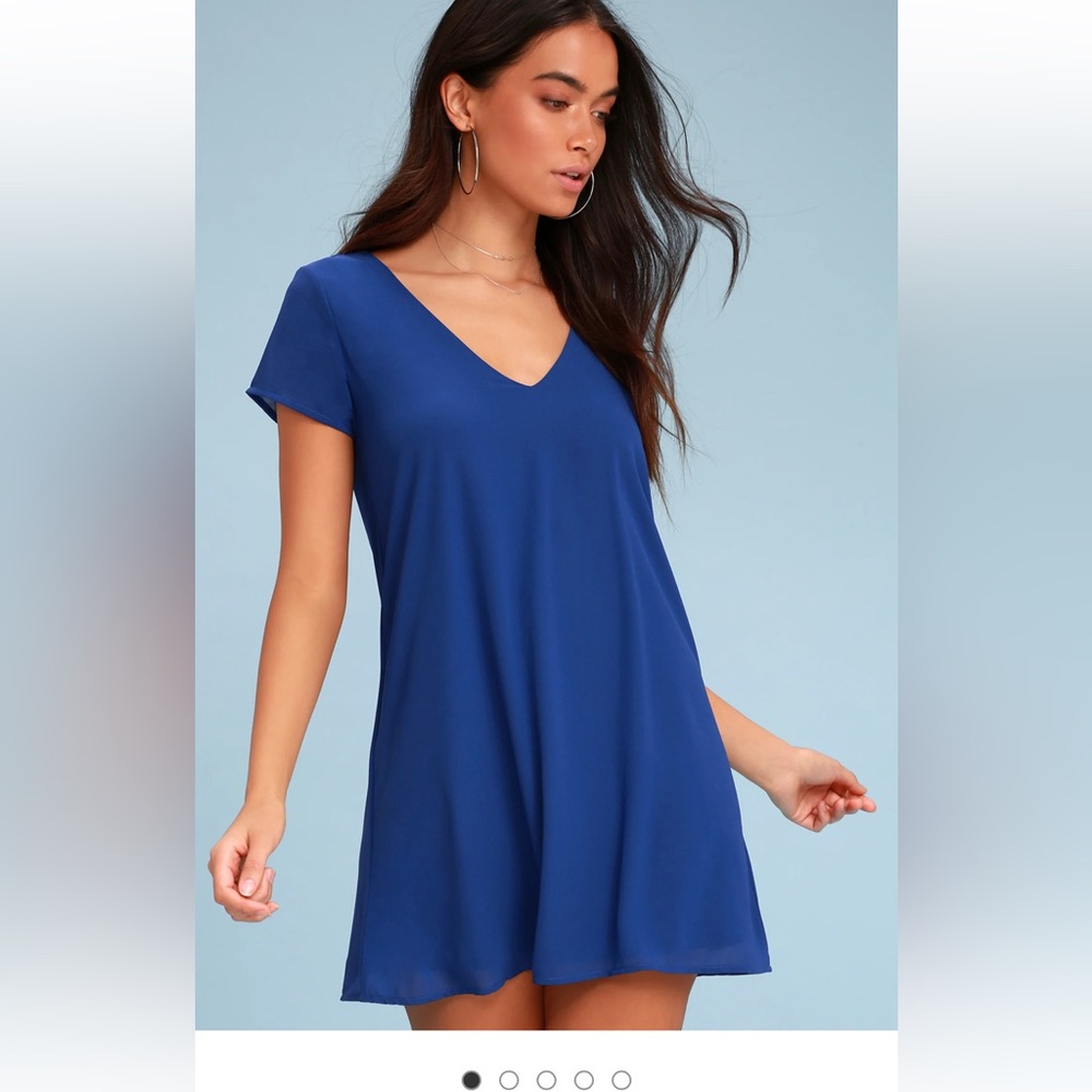 Lulus Freestyle Royal Blue Shift Dress